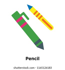 Pencil icon vector isolated on white background, Pencil transparent sign , colorful equipment symbols