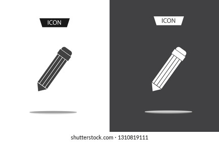 Pencil Icon Vector isolated on white background.