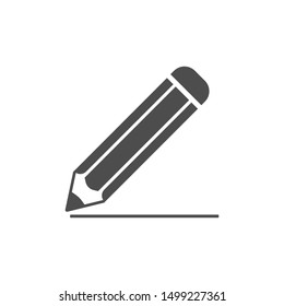 Pencil icon vector isolated on white background