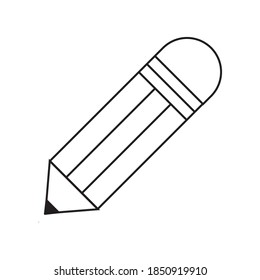 Pencil icon vector isolated on white background