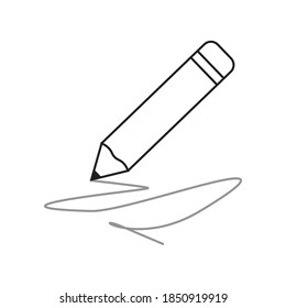 Pencil icon vector isolated on white background