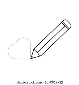 Pencil icon vector isolated on white background