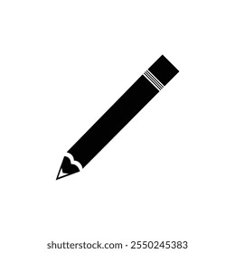 Pencil icon vector isolated on white background. Pencil vector icon