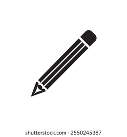 Pencil icon vector isolated on white background. Pencil vector icon