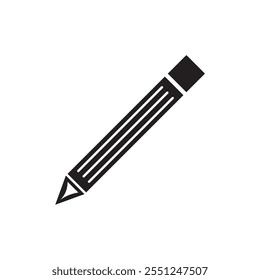 Pencil icon vector isolated on white background. Pencil vector icon
