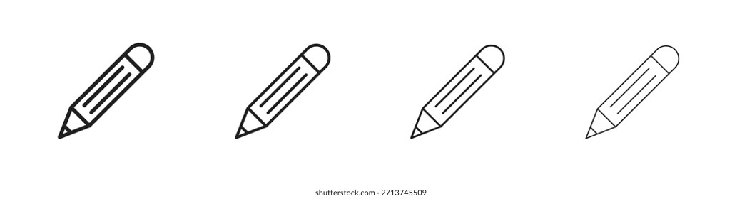 Ícone de lápis. Pictogramas isolados por vetor.