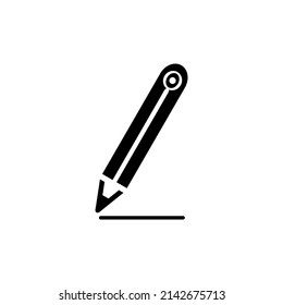 Pencil Icon Vector Line Art and Glyph EPS 10