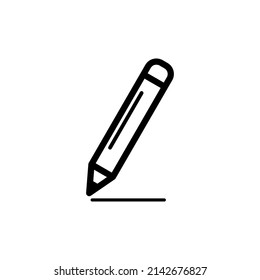 Pencil Icon Vector Line Art and Glyph EPS 10