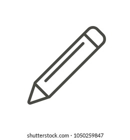 Pencil icon vector. Line drawing pencil symbol. Trendy flat outline ui sign design. Thin linear graphic pictogram for web site, mobile application. Logo illustration.