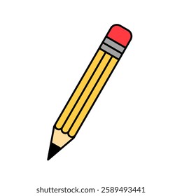 Pencil Icon. Pencil Vector Icon in line style design. Pencil Symbol. Vector illustration.