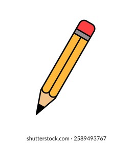 Pencil Icon. Pencil Vector Icon in line style design. Pencil Symbol. Vector illustration.