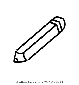 pencil icon vector, line style icon