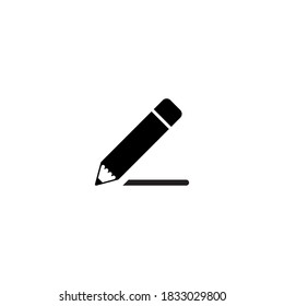 Vector de iconos de lápiz con línea en estilo moderno aislado en fondo blanco