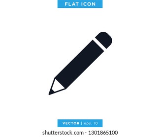 Pencil Icon Vector Logo Design Template