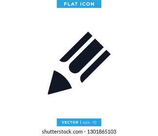 Pencil Icon Vector Logo Design Template