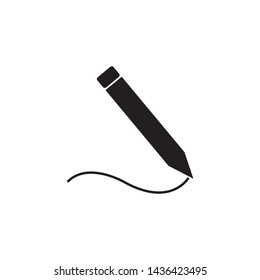 pencil icon vector logo design