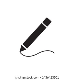 pencil icon vector logo design