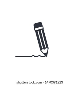 pencil icon vector logo design template