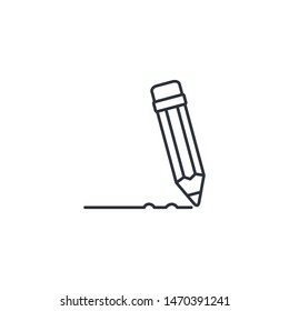 pencil icon vector logo design template