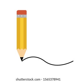 Pencil Icon Vector Logo Design Template