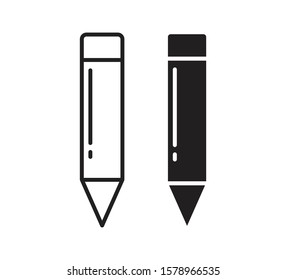 Pencil icon vector logo illustration