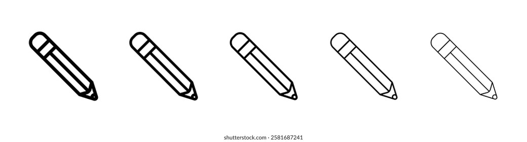 Pencil icon Vector logo sign