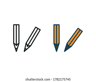 Pencil Icon. Vector pencil logo. Stock illustration