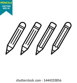 pencil icon vector logo template