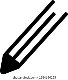 Pencil Icon Vector Logo Template Illustration Black And White Schematic Design. Vector EPS 10.