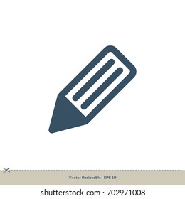 Pencil Icon vector Logo Template Illustration Design. Vector EPS 10.