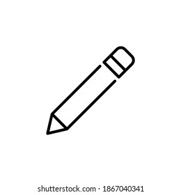 Pencil icon in vector. Logotype