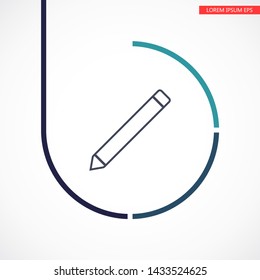 Pencil Icon Vector . Lorem Ipsum Illustration design