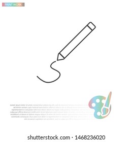 Pencil Icon Vector . Lorem Ipsum Illustration design