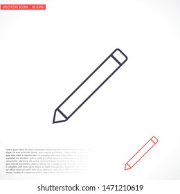 Pencil Icon Vector . Lorem Ipsum Illustration design