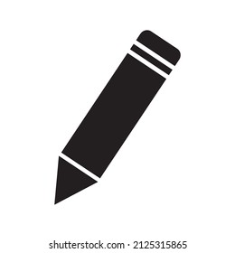 pencil icon vector on white background