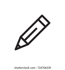 pencil icon vector. pencil outline style design