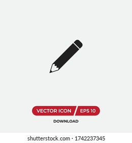 Pencil icon vector. Pen sign