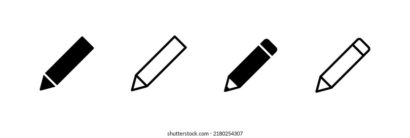 Vector de icono de lápiz. signo de lápiz y símbolo. vector de icono de edición