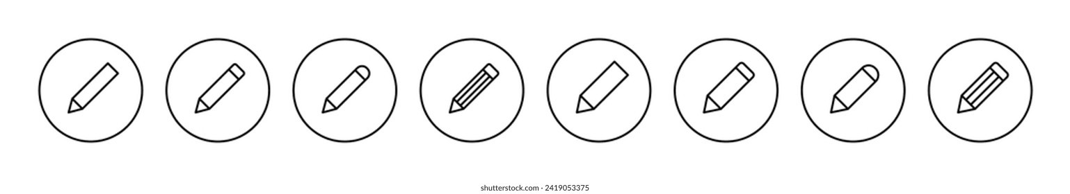 Vector de icono de lápiz. signo de lápiz y símbolo. vector de icono de edición