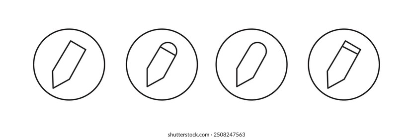 Icono de lápiz Vector. símbolo de lápiz y símbolo. Vector de icono de edición
