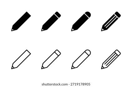 Icono de lápiz Vector. símbolo de lápiz y símbolo. Vector de icono de edición