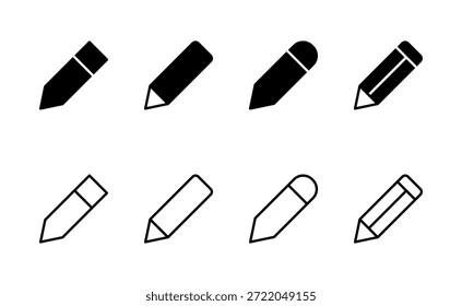 Icono de lápiz Vector. símbolo de lápiz y símbolo. Vector de icono de edición