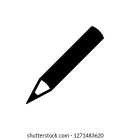Pencil Icon Vector. Perfect Black pictogram illustration on white background. - Vector