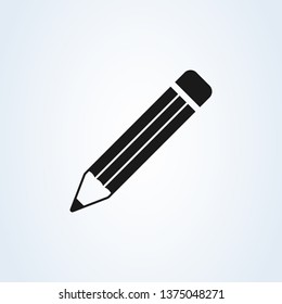 Pencil Icon Vector. Perfect Black pictogram illustration on white background