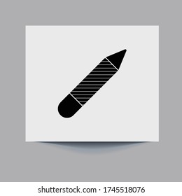 Pencil Icon Vector. Perfect Black pictogram illustration on white background.