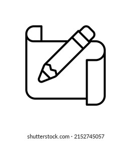 Pencil Icon Vector. Perfect black pictogram illustration on a white background. Drawing icon