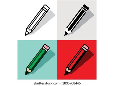 Pencil Icon Vector. Perfect pictogram illustration. Flat Design. EPS 10