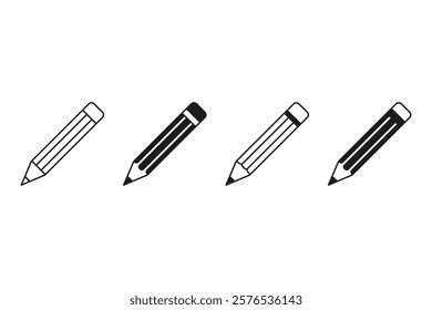 Icono de lápiz. Conjunto de Vector de lápiz. Signo de pluma aislado.