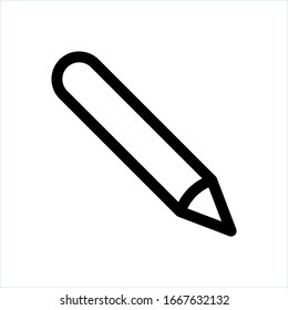 Pencil icon vector simple design.