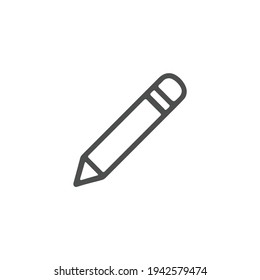pencil Icon Vector. Simple flat symbol. Perfect Black pictogram illustration on white background.